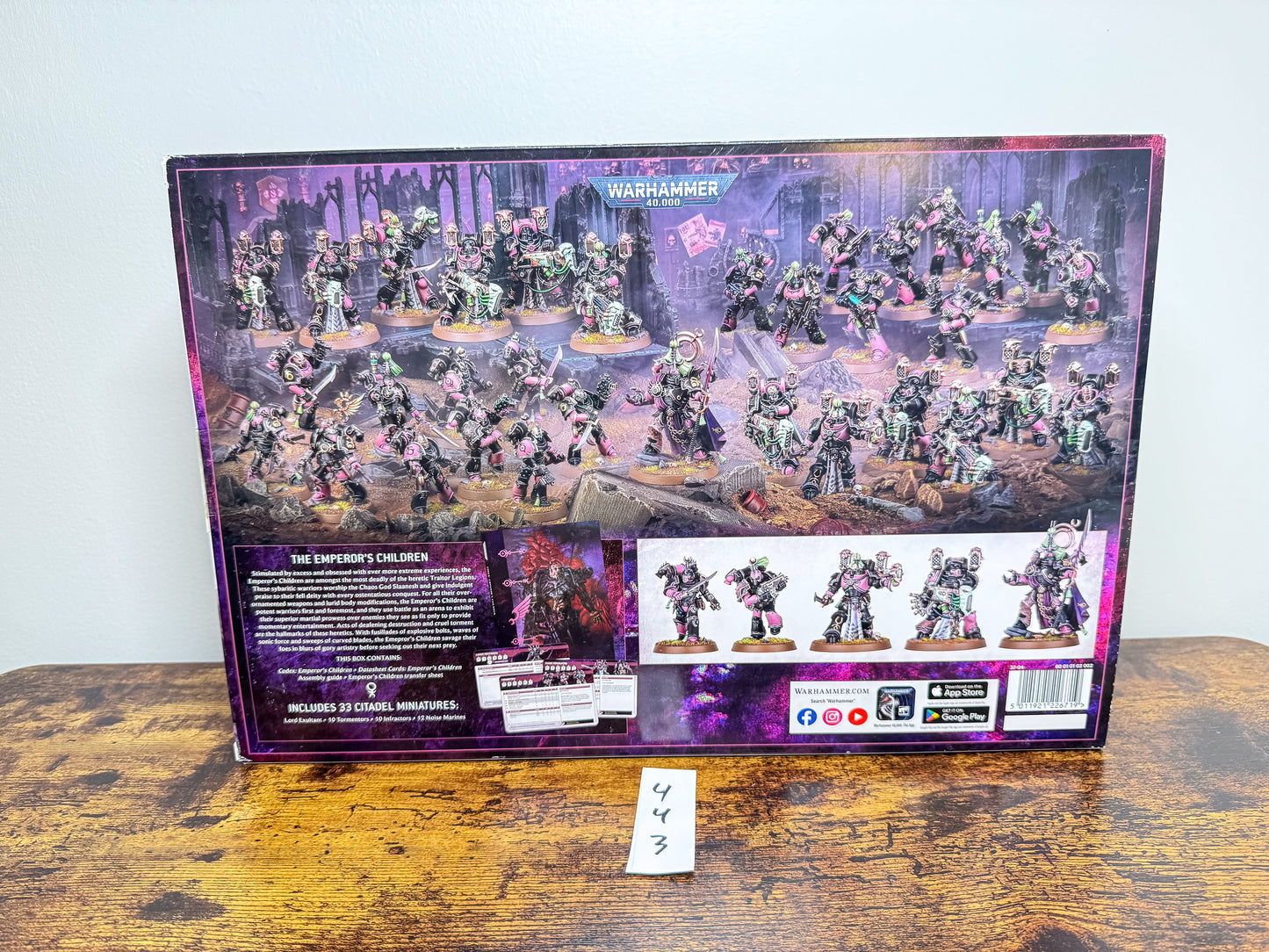 Champions of Slaanesh Emperor's Children Army Set Warhammer 40K Games Workshop Unit #443