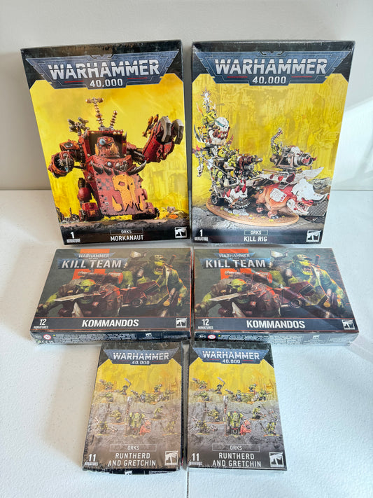 Morkanaut / Gorkanaut + Kommandos + Kill Rig + Runtherd and Gretchen Orks Lot
