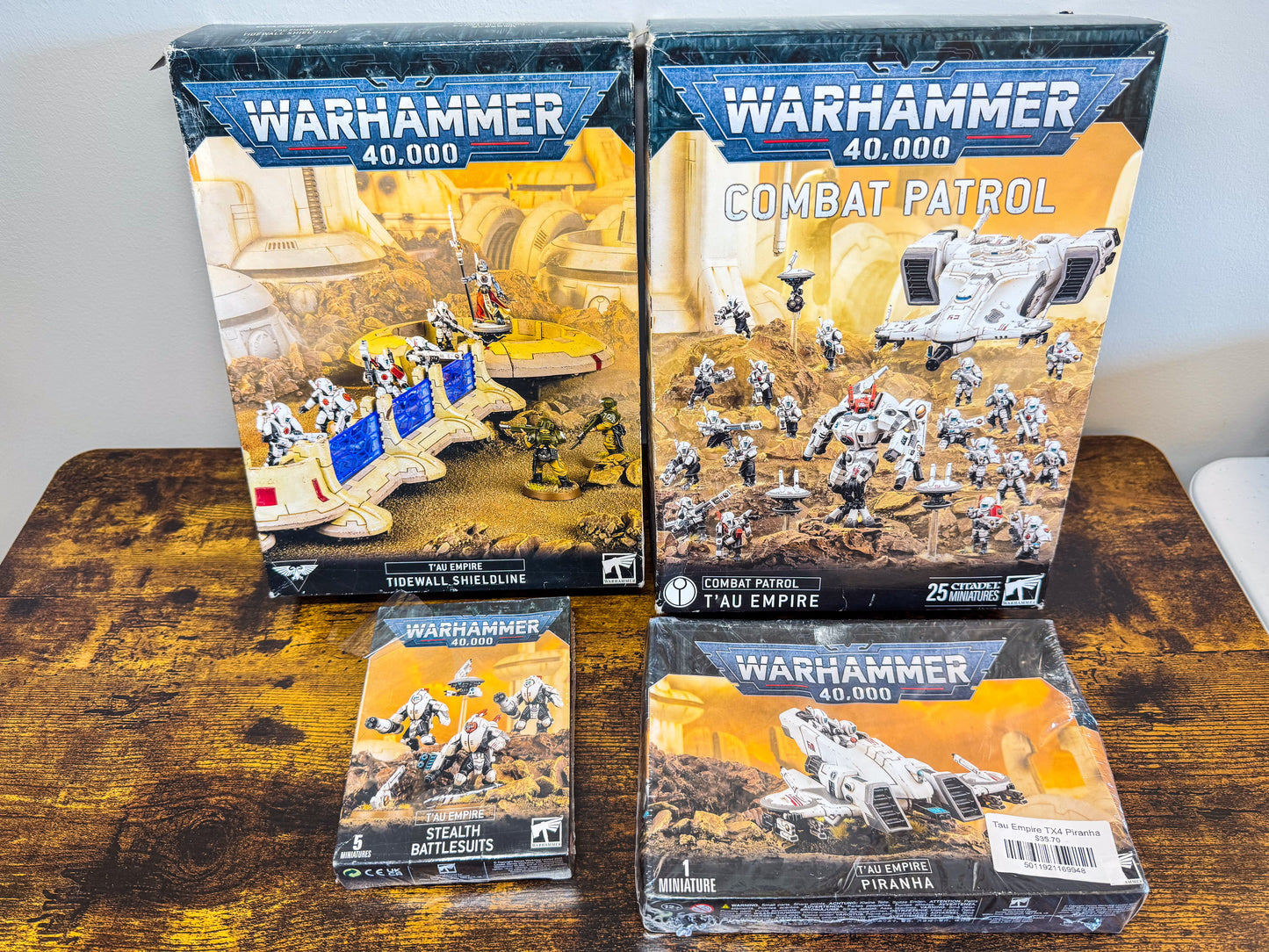 Tau Combat Patrol + Piranha + Tidewall Shieldline + XV25 Stealth Battlesuits Unit #342