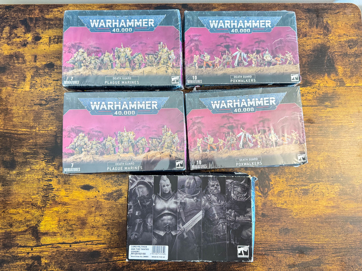 Plague Marines + Poxwalkers + Lord Felthius and The Tainted Cohort Death Guard Unit #396