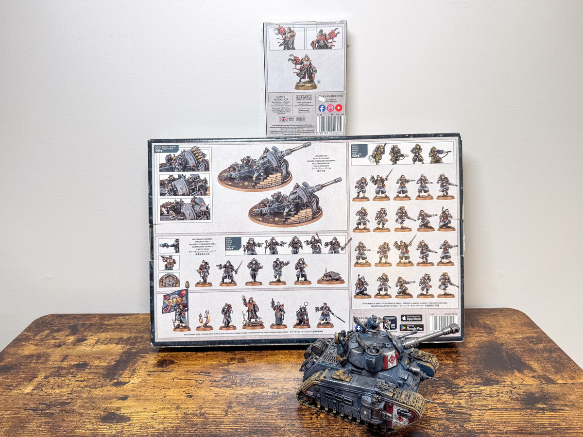 Krieg Siege Platoon + Commissar Yarrick + Rogal Dorn Battle Tank Warhammer 40k Unit #486