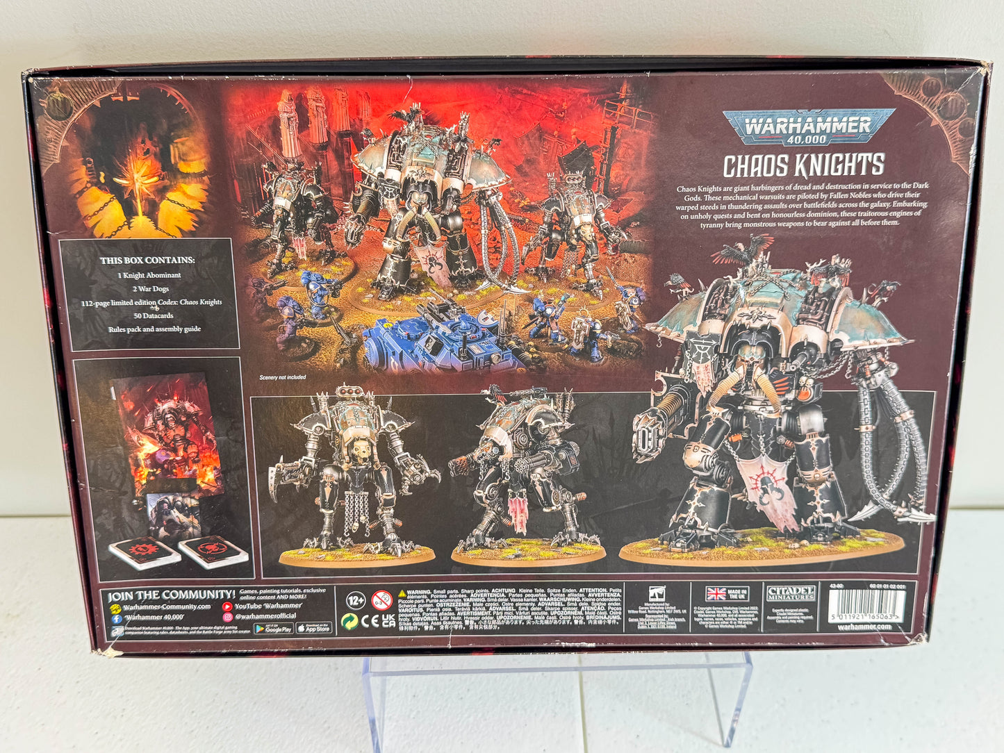 Chaos Knights Army Set Warhammer 40K Games Workshop Open Box No Cards / Codex