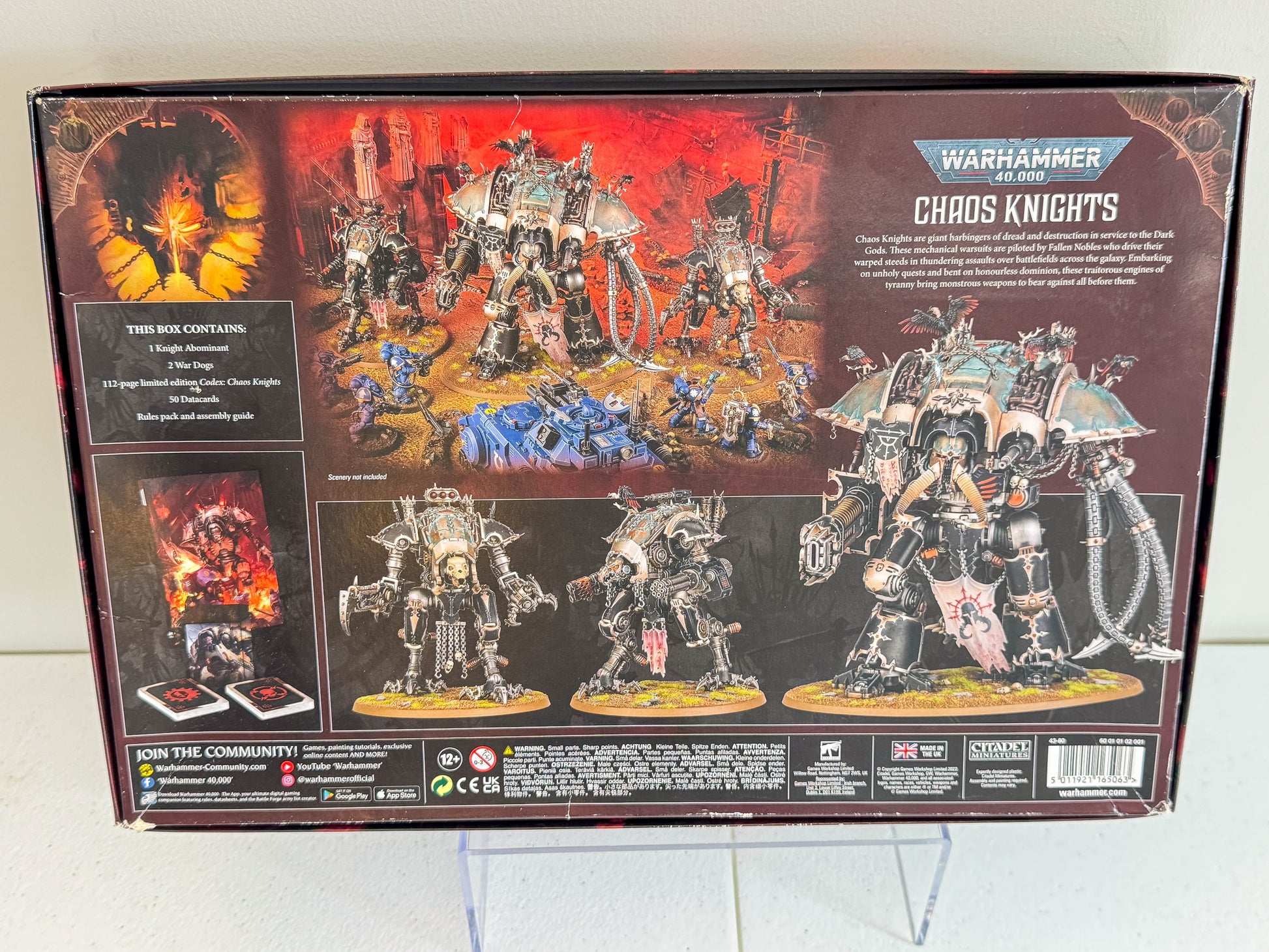 Chaos Knights Army Set Warhammer 40K Games Workshop Open Box No Cards / Codex