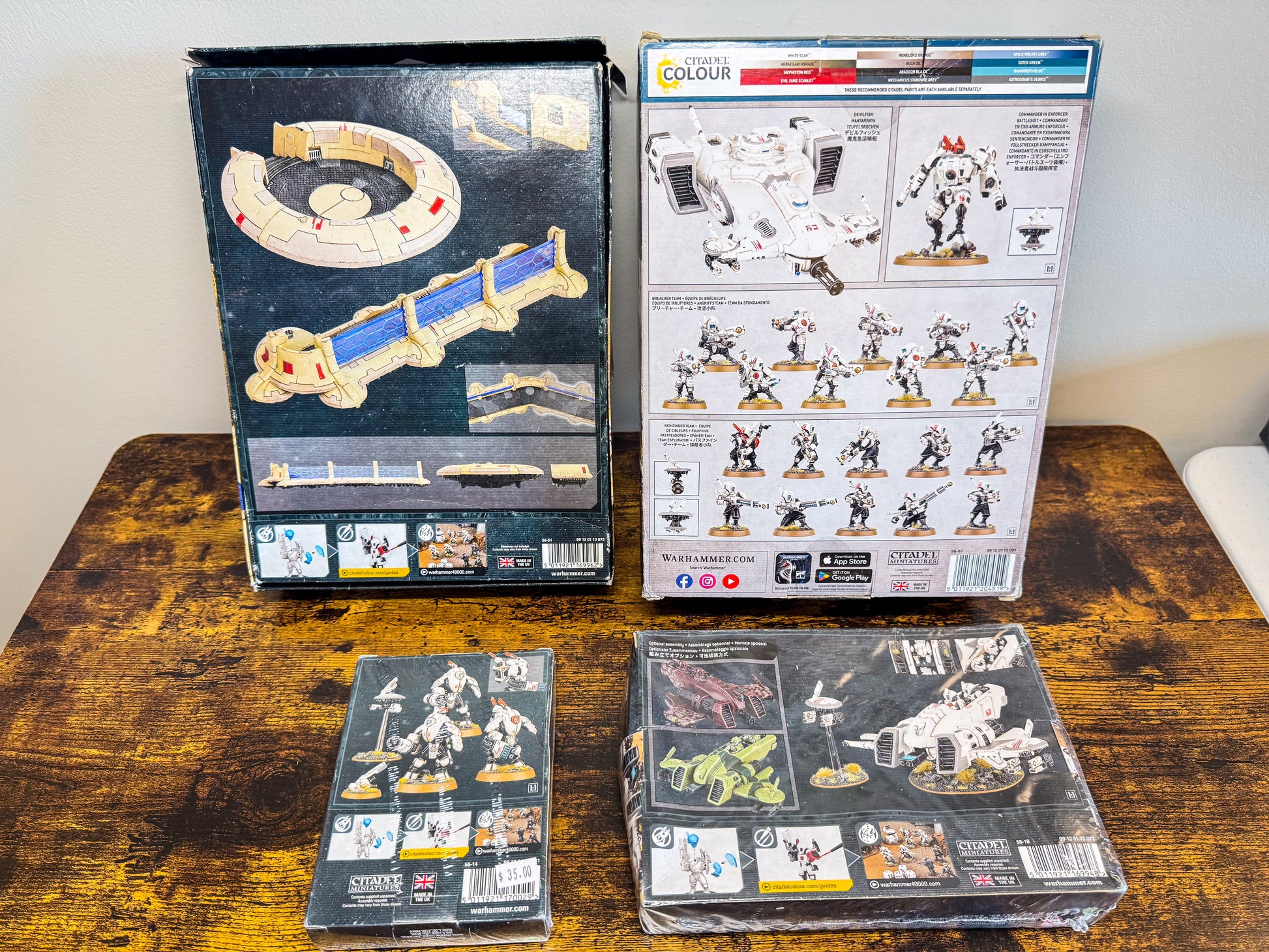 Tau Combat Patrol + Piranha + Tidewall Shieldline + XV25 Stealth Battlesuits Unit #342